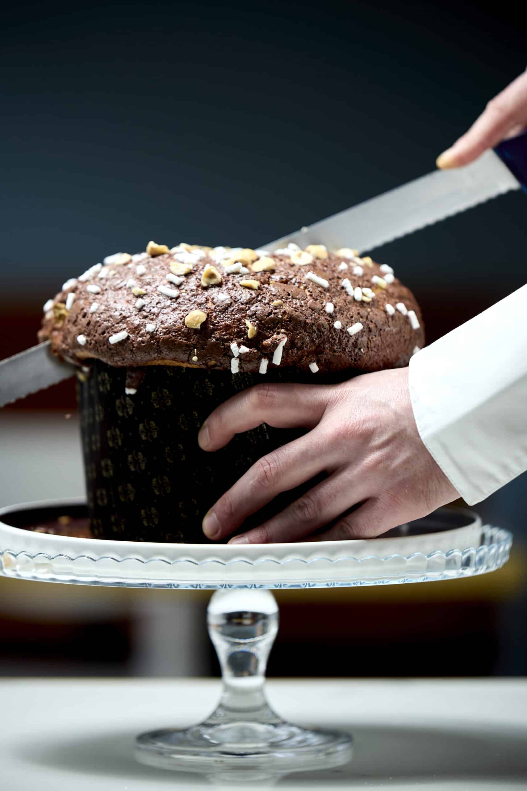 panettone al cioccolato artigianale pasticceria Bergamo